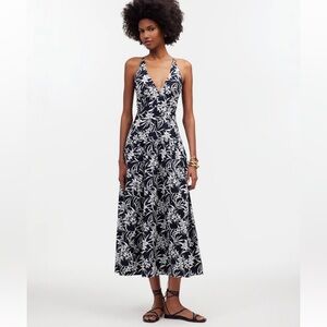 NWT Madewell Smocked Halter Midi Dress